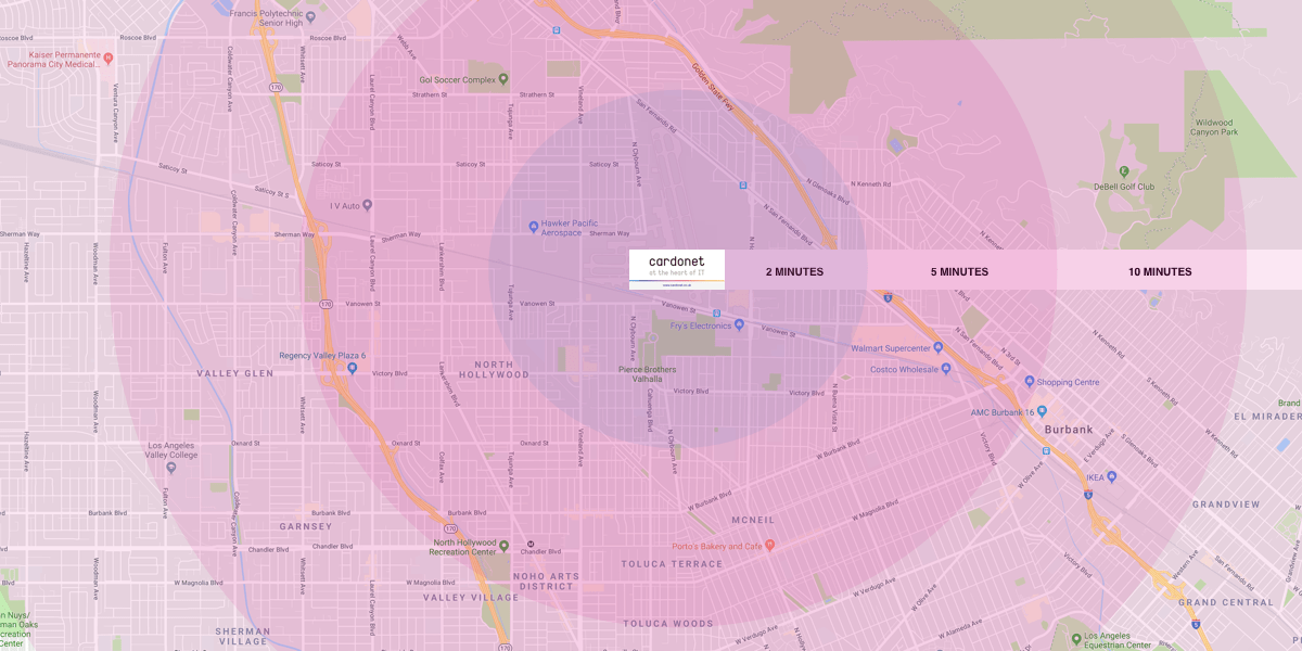 IT Support Map for Burbank, California